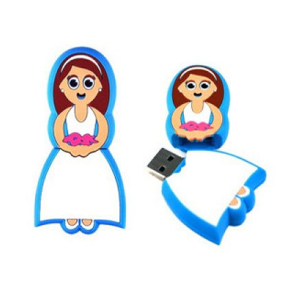 Maßgefertigter USB-Stick in Form einer Braut - Topgiving